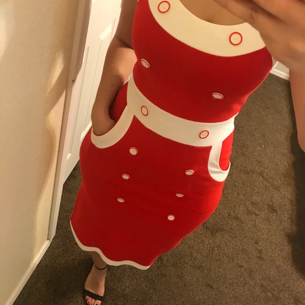 Red & White Dress
